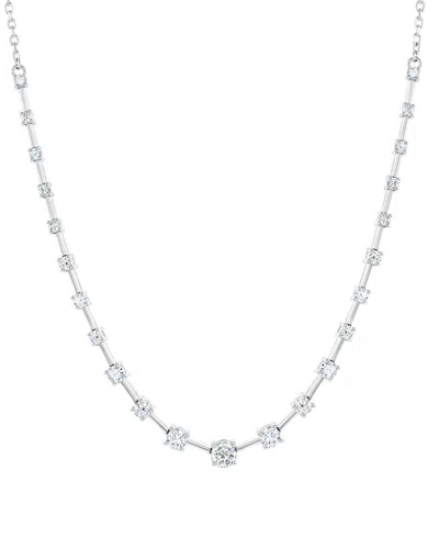 Jewels By Viomo 14k 1.06 Ct. Tw. Diamond Graduated Necklace In Metallic
