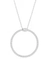 Jewels By Viomo 14k 1.36 Ct. Tw. Diamond Circle Pendant In Silver