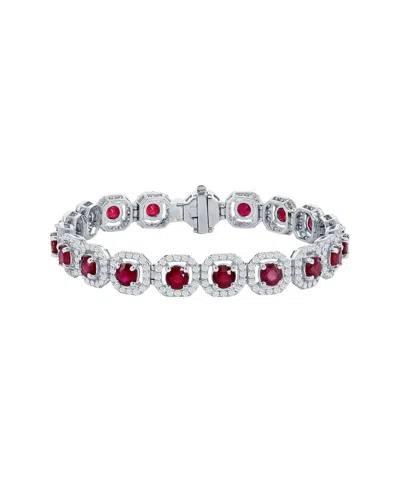 Jewels By Viomo 14k 14.81 Ct. Tw. Diamond & Ruby Bracelet In Metallic