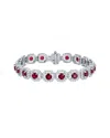 Jewels By Viomo 14k 14.81 Ct. Tw. Diamond & Ruby Bracelet