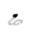 Jewels By Viomo 14k 1.64 Ct. Tw. Diamond & Sapphire Snake Ring