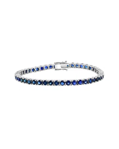 Jewels By Viomo 14k 16.91 Ct. Tw. Sapphire Tennis Bracelet In Blue