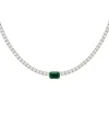Jewels By Viomo 14k 3.94 Ct. Tw. Diamond & Emerald Adjustable Choker Necklace In Green
