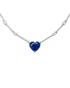 Jewels By Viomo 14k 5.32 Ct. Tw. Diamond & Sapphire Necklace In Blue