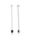 Jewels By Viomo 14k 8.82 Ct. Tw. Diamond & Sapphire Long Earrings