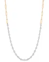 Jewels By Viomo 14k Rose Gold 1.25 Ct. Tw. Diamond By The Yard Paperclip Necklace