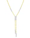 Jewels By Viomo 14k Two-tone 1.52 Ct. Tw. Diamond Paperclip Necklace