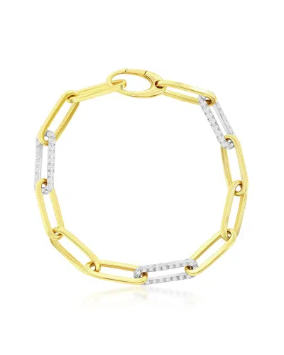 JEWELS BY VIOMO JEWELS BY VIOMO 14K 1.56 CT. TW. DIAMOND PAPER CLIP BRACELET
