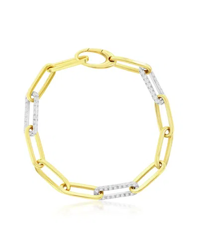 JEWELS BY VIOMO JEWELS BY VIOMO 14K 1.60 CT. TW. DIAMOND PAPER CLIP BRACELET