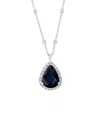 Jewels By Viomo 18k 11.98 Ct. Tw. Diamond & Sapphire By The Yard Pendant