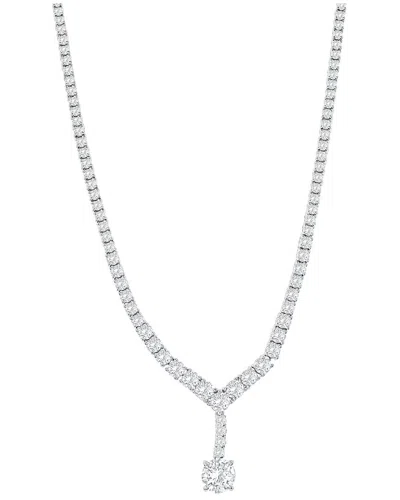 Jewels By Viomo 18k 12.16 Ct. Tw. Diamond Graduated Tennis Necklace In Purple