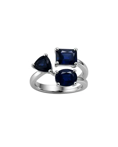 Jewels By Viomo 18k 2.86 Ct. Tw. Sapphire Mixed Shape 3-stone Ring In Multi