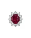 Jewels By Viomo 18k 3.00 Ct. Tw. Diamond & Ruby Ring In Gray