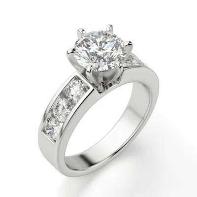 Pre-owned Jewels Empire 1.00 Carat Solitaire Round Diamond Wedding Engagement Ring 14k Solid White Gold
