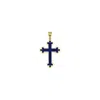 Jewelsty Fine Jewelry Women's Blue / Gold Navy Blue Cross Pendant