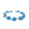Jewelsty Fine Jewelry Women's Blue / Silver Silver Translucent Blue Eternal Evil Eye Bracelet