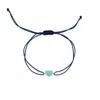 Jewelsty Fine Jewelry Women's Blue Turquoise Heart Rope Bracelet