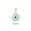 Jewelsty Fine Jewelry Women's Gold Baby Blue Evil Eye Pendant / Your Lucky Charm