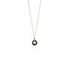 Jewelsty Fine Jewelry Women's Gold / Blue Itty Bitty Navy Blue Evil Eye Necklace