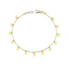 Jewelsty Fine Jewelry Women's Gold Dangle Disc Bracelet