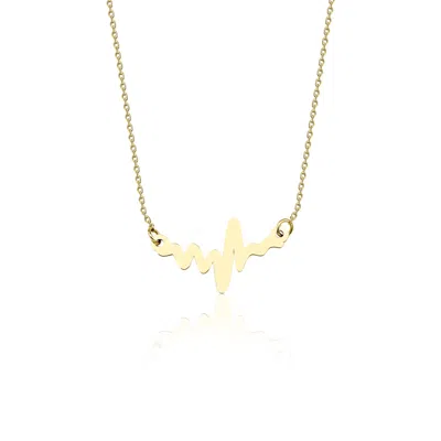 Jewelsty Fine Jewelry Women's Gold Heartbeat Necklace