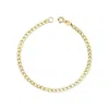 Jewelsty Fine Jewelry Women's Gold Mini Curb Chain Bracelet
