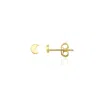 Jewelsty Fine Jewelry Women's Gold Mini Moon Studs