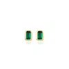 Jewelsty Fine Jewelry Women's Green / Gold Mini Green Studs