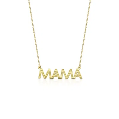 Jewelsty Fine Jewelry Women's Solid Gold Mama Necklace