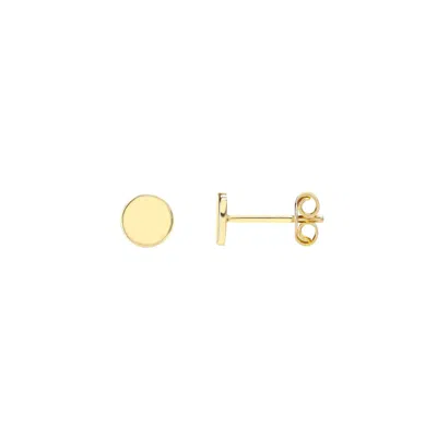 Jewelsty Fine Jewelry Women's Solid Gold Mini Circle Studs