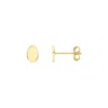 Jewelsty Fine Jewelry Women's Solid Gold Mini Oval Studs