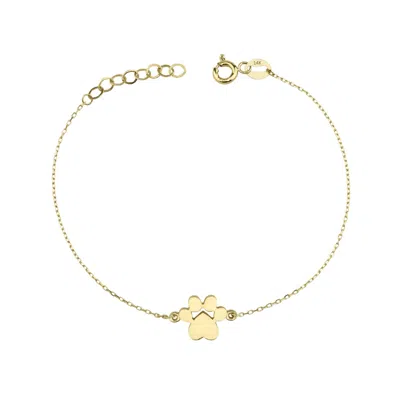 Jewelsty Fine Jewelry Women's Solid Gold Paw Bracelet