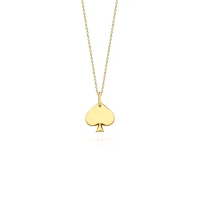 Jewelsty Fine Jewelry Women's Solid Gold Spade Necklace