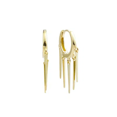 Jewelsty Fine Jewelry Women's Spike Hoop Earrings / Golden Spikes