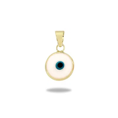 Jewelsty Fine Jewelry Women's White Evil Eye Charm