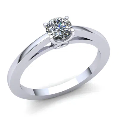 Pre-owned Jewelwesell 0.25carat Round Cut Diamond Ladies Classic Solitaire Engagement Ring 10k Gold