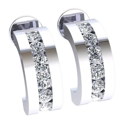 Pre-owned Jewelwesell 0.45ctw Genuine Round Cut Diamond Ladies Drop Classic Earrings Solid 10k Gold In J