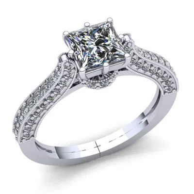 Pre-owned Jewelwesell 1.5carat Round Cut Diamond Ladies Accent Solitaire Engagement Ring 14k Gold