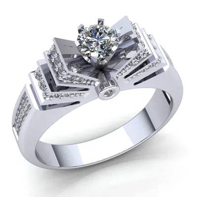 Pre-owned Jewelwesell 1.5ctw Round Cut Diamond Ladies Bridal Solitaire Engagement Ring 14k Gold