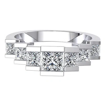 Pre-owned Jewelwesell Custom Matching Diamond Wedding Band For Staircase Engagement Ring 10k Gold In Kl