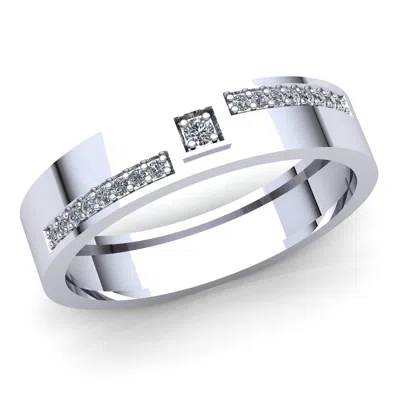 Pre-owned Jewelwesell Genuine 0.33ctw Round Cut Diamond Mens Accent Fancy Anniversary Ring 14k Gold
