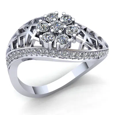 Pre-owned Jewelwesell Genuine 0.5ct Round Cut Diamond Mens Personalized Vintage Fancy Ring 18k Gold