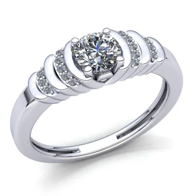 Pre-owned Jewelwesell Genuine 1ct Round Cut Diamond Ladies Solitaire Proposal Engagement Ring 10k Gold