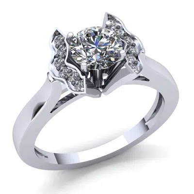 Pre-owned Jewelwesell Genuine 2ctw Round Cut Diamond Ladies Bridal Solitaire Engagement Ring 10k Gold