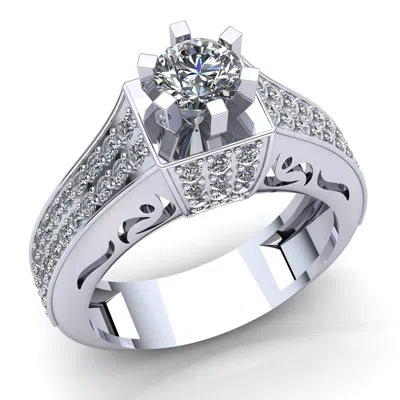 Pre-owned Jewelwesell Genuine 5ctw Round Cut Diamond Ladies Solitaire Promise Engagement Ring 10k Gold
