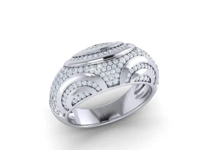 Pre-owned Jewelwesell Natural 0.75ct Round Cut Diamond Bridal Pave Tellis Engagement Ring 14k Gold