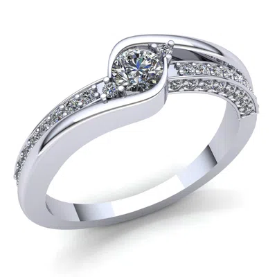Pre-owned Jewelwesell Natural 1ct Round Cut Diamond Ladies Bridal Solitaire Engagement Ring 10k Gold