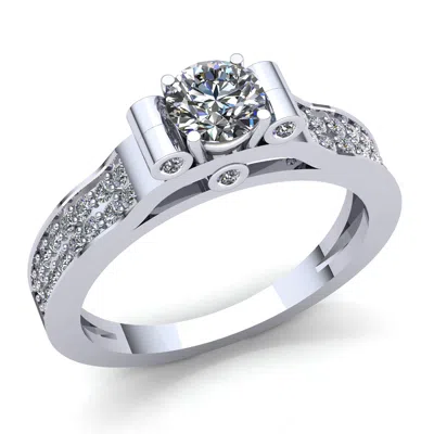 Pre-owned Jewelwesell Real 0.75carat Round Diamond Ladies Bridal Anniversary Engagement Ring 10k Gold