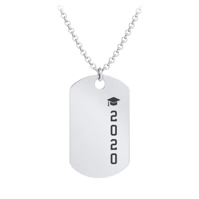 Jewlr 2020 Graduation Dog Tag Necklace In Metallic