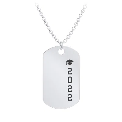 Jewlr 2022 Graduation Dog Tag Necklace In Yellow